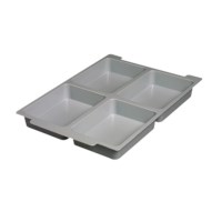 Gratnells Einsatz mit 4 Fächern 115 x 155 mm