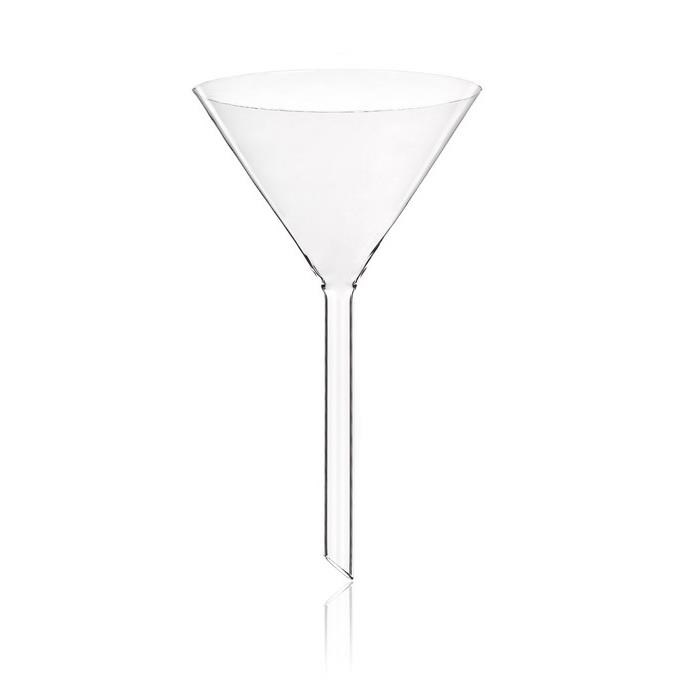 Trichterglas 100 mm kurzer Auslauf