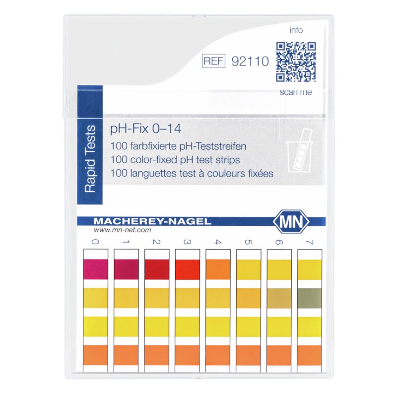pH Teststäbchen, pH‑Fix 0–14, farbfixiert, nicht blutend