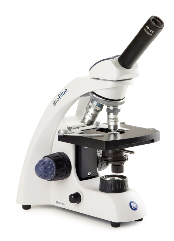 Bioblue monokulare Mikroskop 4X/10X/40X/100X mit Kreuztisch