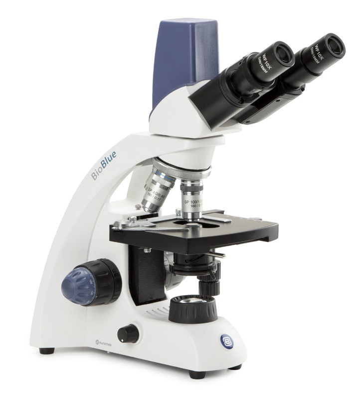 Bioblue binokulares digitales Mikroskop 4X/10X/40X/100X mit Kreuztisch