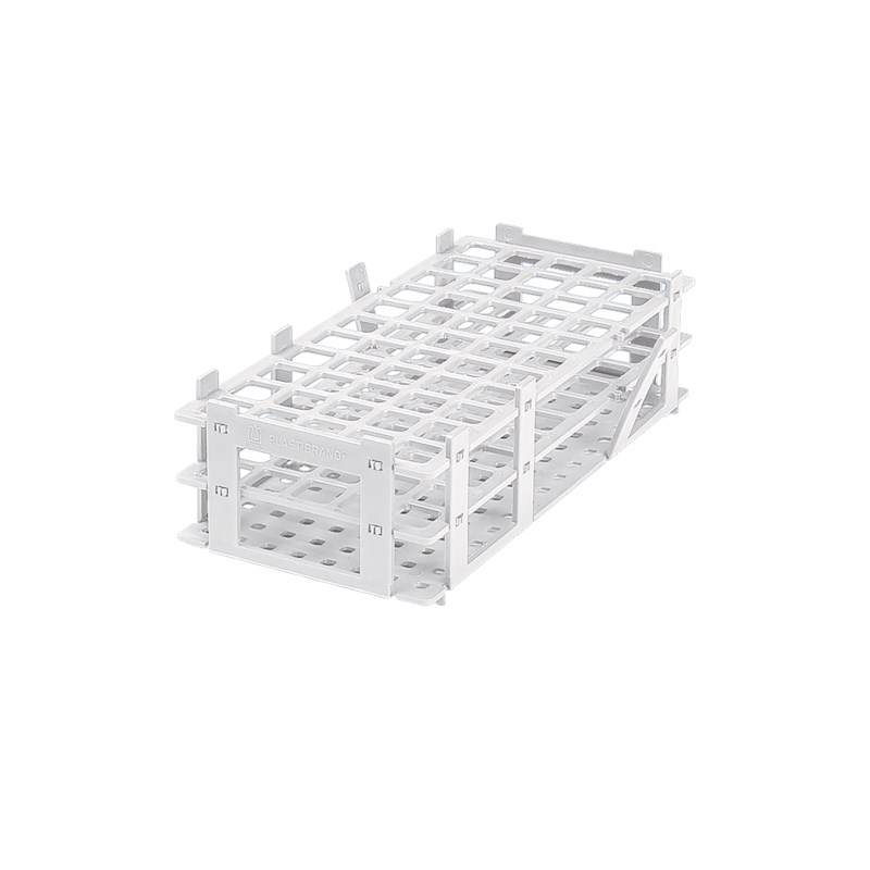 Reagenzglasgestell PP 40 Stellplätze Ø bis 20 mm, weiß