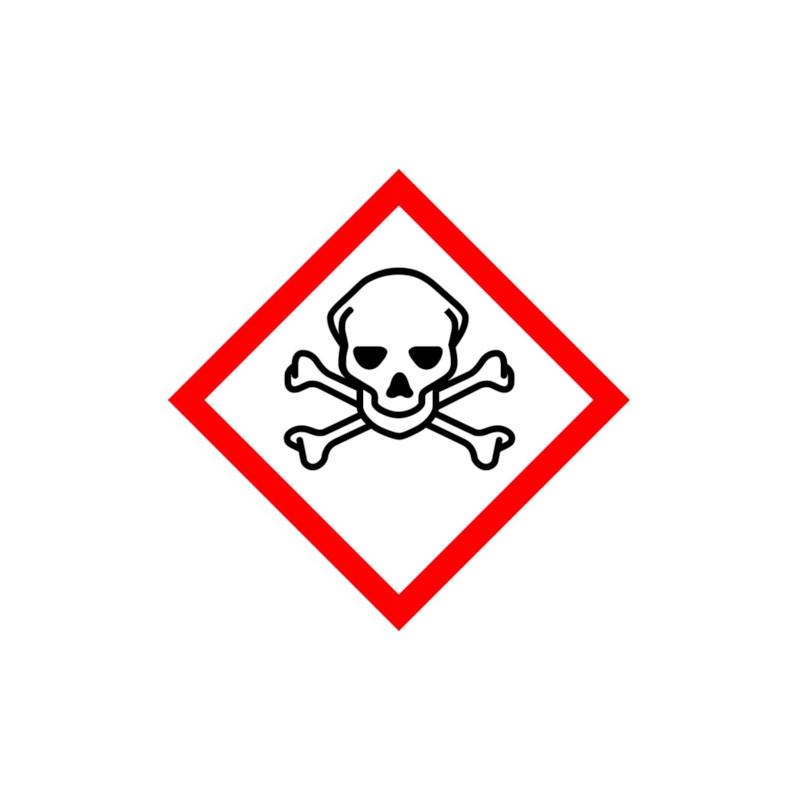 Gefahrenaufkleber GHS06 - Totenkopf, 25 St.