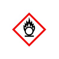 Gefahrenaufkleber GHS03 - Flamme über Kreis