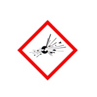 Gefahrenaufkleber GHS01 - Explosive 25 St.