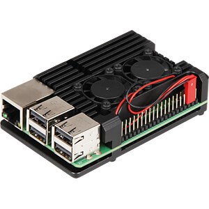 Raspberry PI 4 Gehäuse Aluminium Kühlkörper schwarz