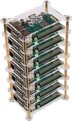Raspberry Pi Turm-Gehäuse für maximal 7 RB Pi's