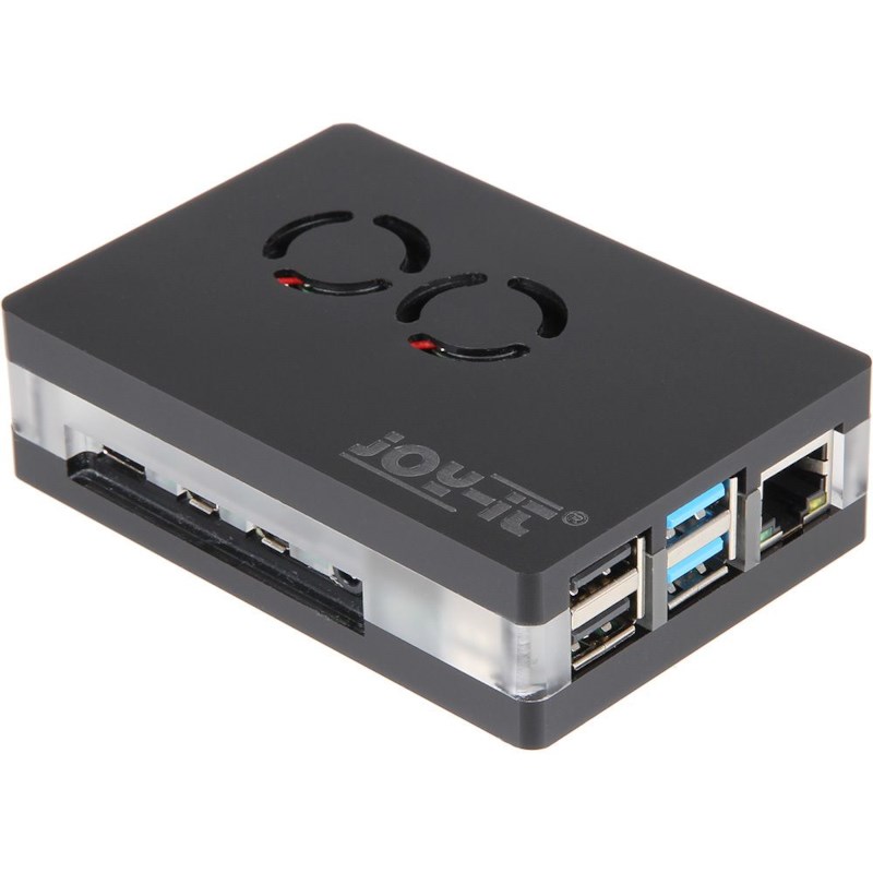 Raspberry Pi 4 Gehäuse schwarz/transparent magnetische Abdeckung