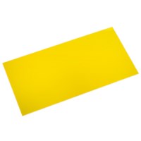 Acrylplatte nicht transparent, Gelb 3 mm, 25 x 50 cm.