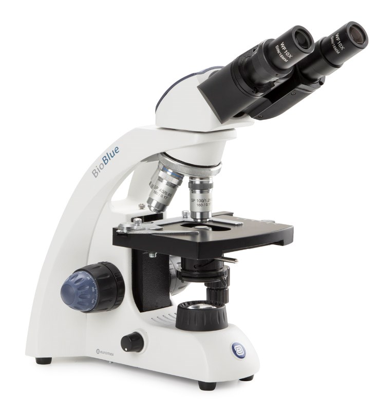 Bioblue binokulares Mikroskop 4X/10X/40X/100X Objektiv mit Kreuztisch