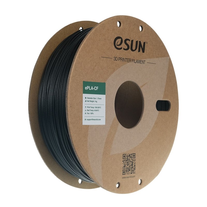 eSUN ePLA-Carbon Fiber Filament 1,75 mm Schwarz 1 kg mit Spule