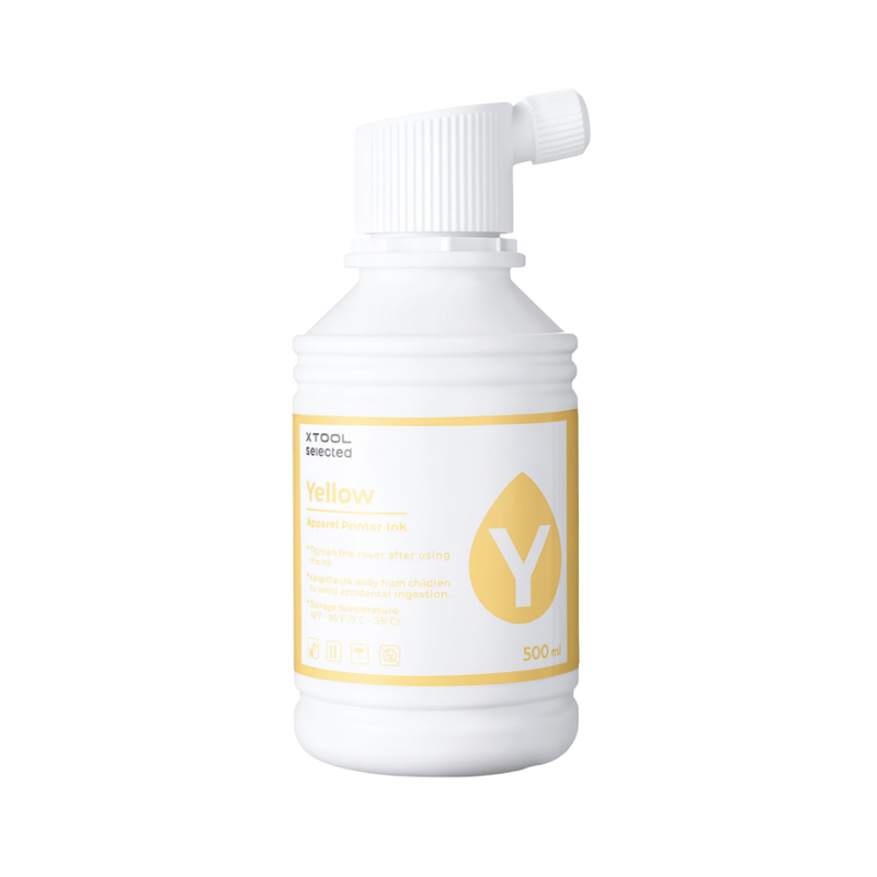 xTool Selected Apparel Printer Ink | Yellow | 500 ml