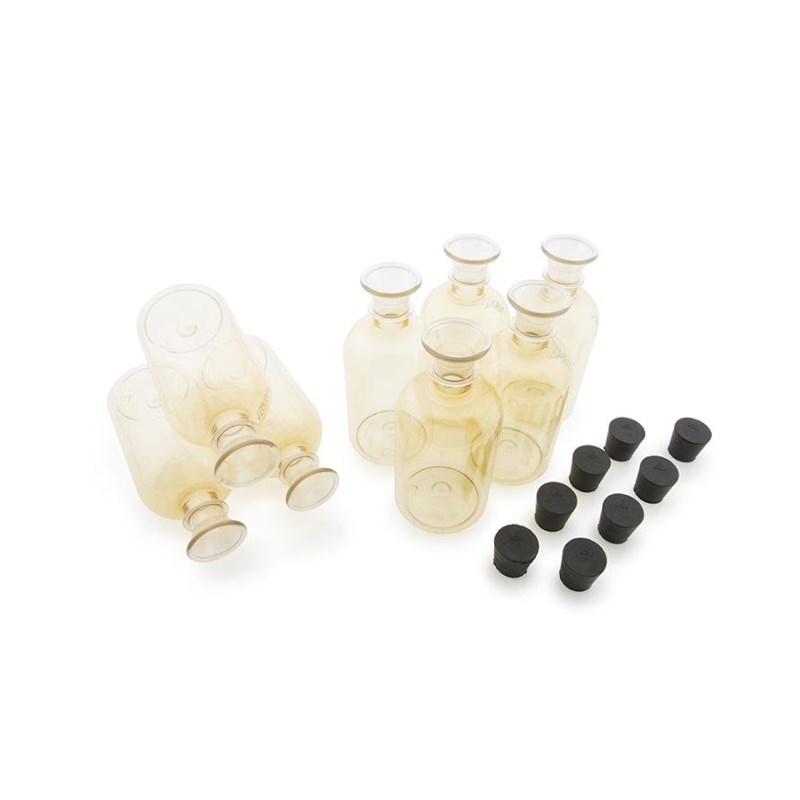 Plastic flessen met dopjes (WQ-BOT)