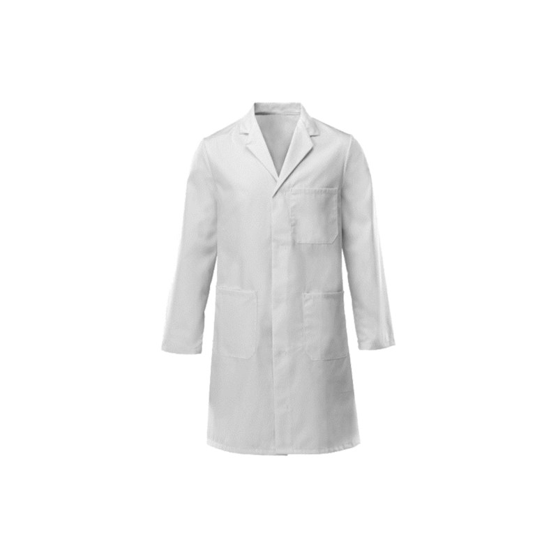 Laboratoriumjas polyester/katoen wit maat S