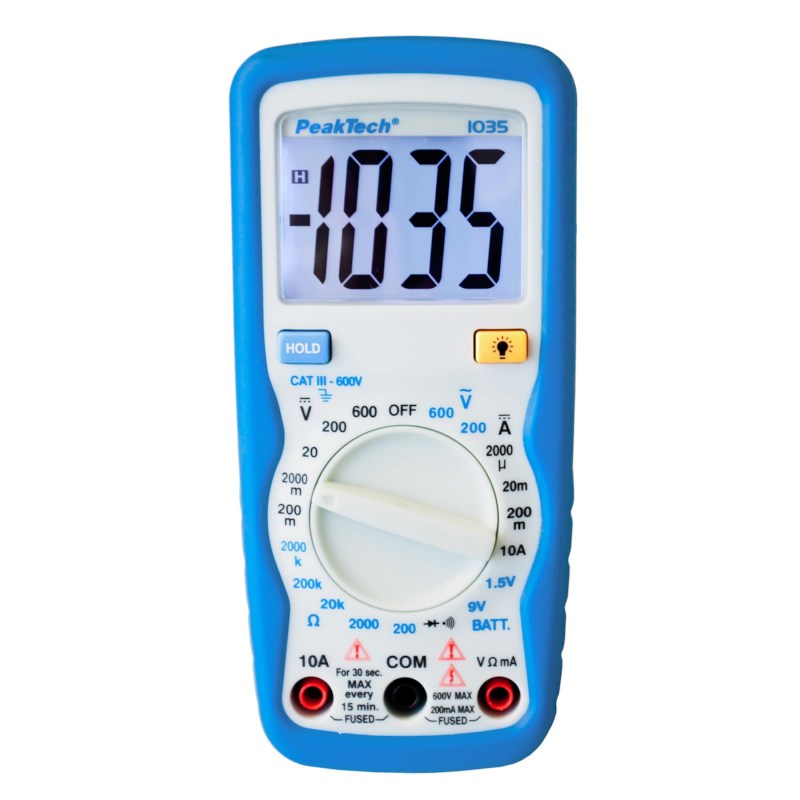 Digitale multimeter 600 V AC/DC