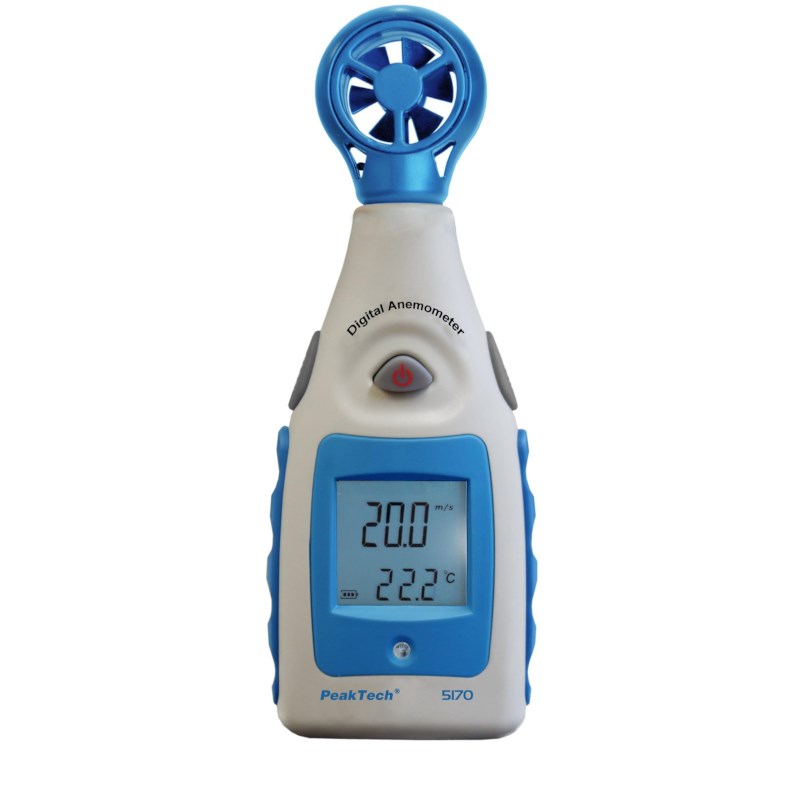 Windmeter met temperatuurmeter