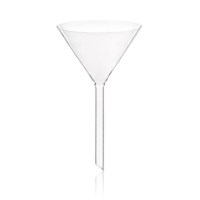 Trechter glas 75 mm korte uitloop