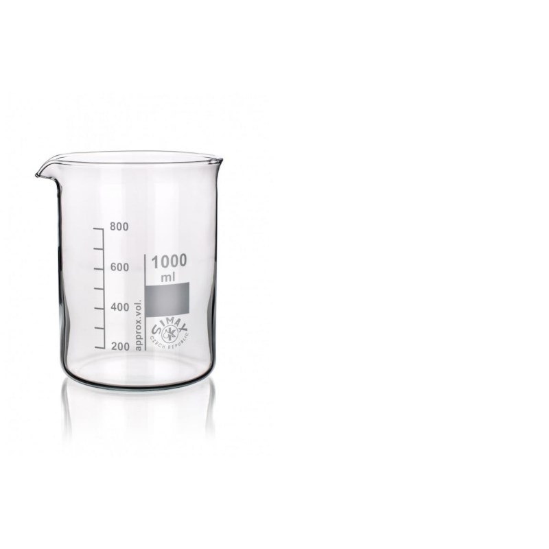 Bekerglas | Laag model | 800 ml | 10 stuks