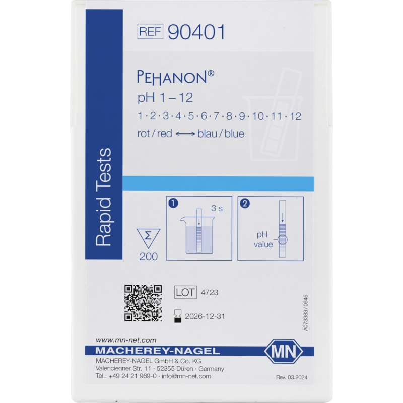 Indicator Pehanon pH 1-12 200st