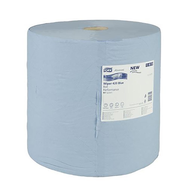 Poetsdoek rol Tork blauw 400 meter