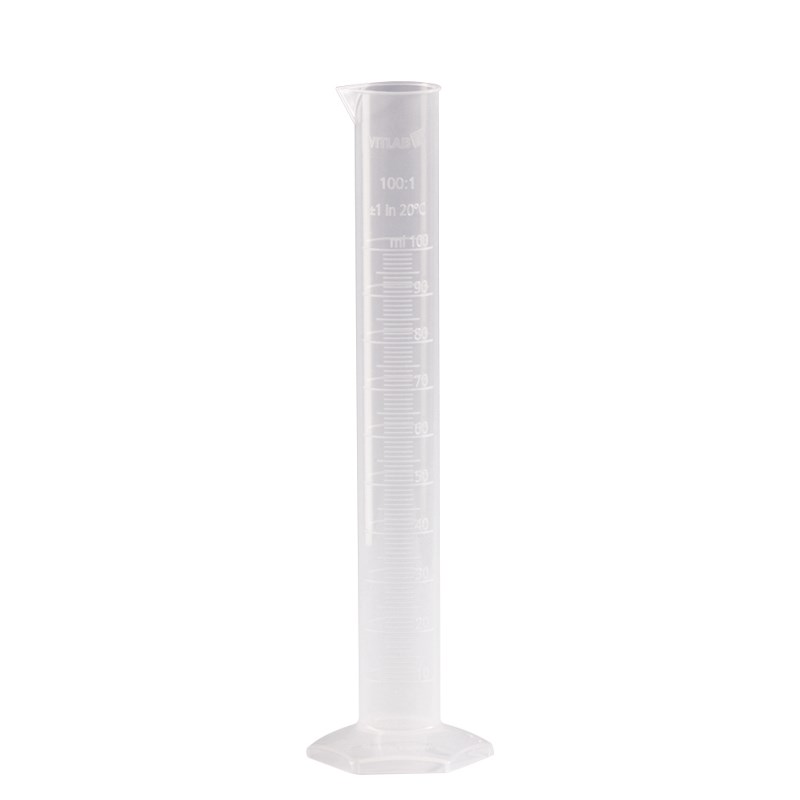 Maatcilinder, Hoog model, 10 ml met schaal, PP