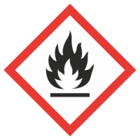 Sticker GHS02 - Ontvlambaar 100 stuks