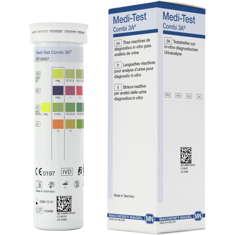 Teststrips | Voor urine-analyse met parameterindicaties inclusief glucose, eiwit, ascorbinezuur en pH | 100 stuks