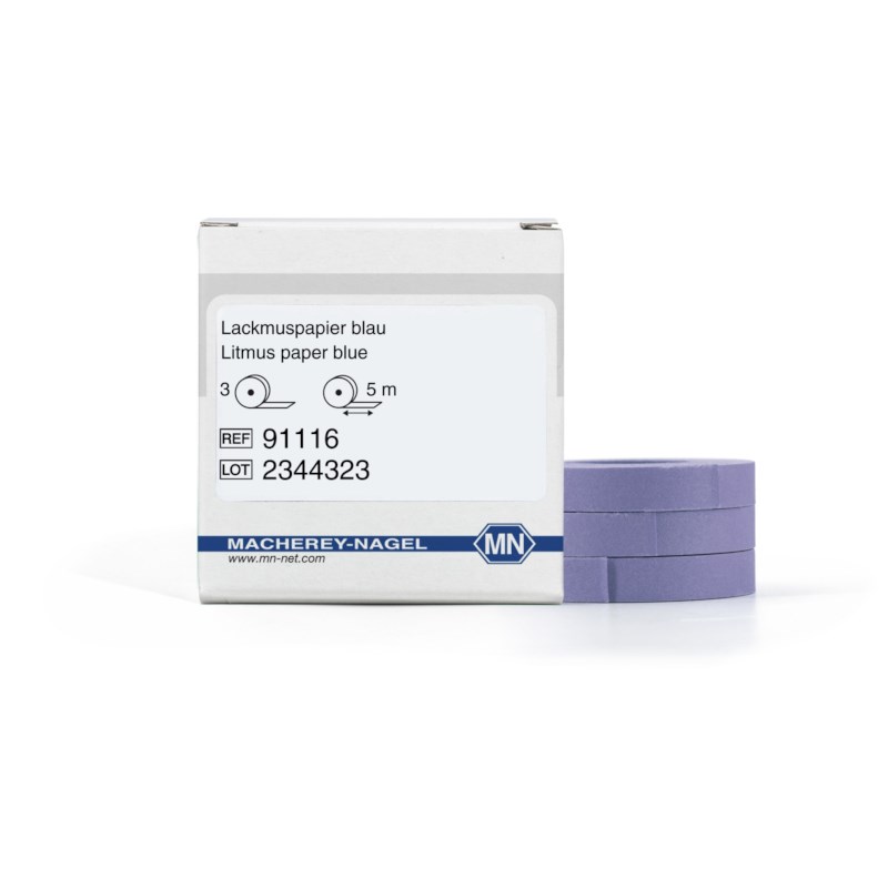 Lakmoespapier blauw, 3 reserve rollen