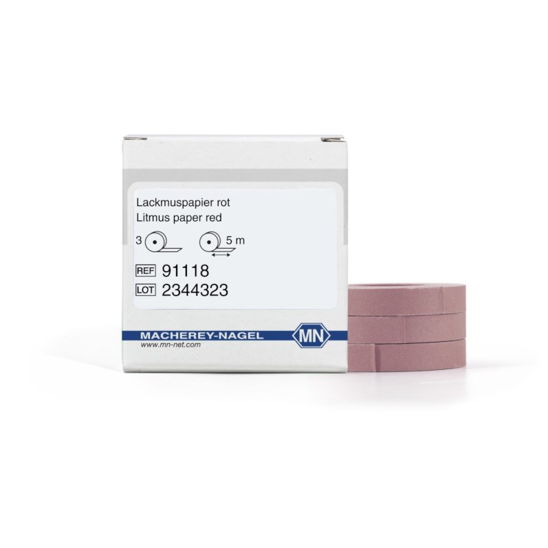 Indicatorpapier | Lakmoespapier | Rood | 3 reserve rollen