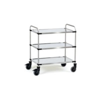 Roestvrijstalen wagen 1070x670x950 - 3 legborden