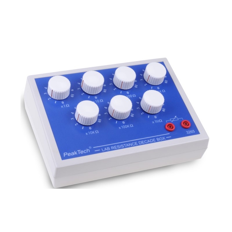 Weerstand LAB decade box met potmeter  ~ 1 Ω ... 11,111 MΩ