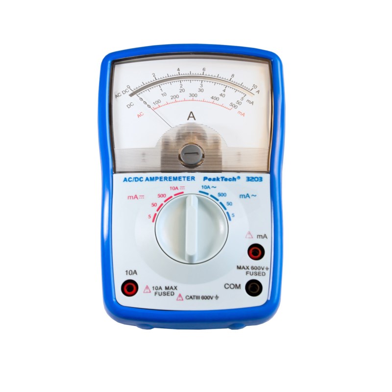 Analoge amperemeter 10 A AC/DC