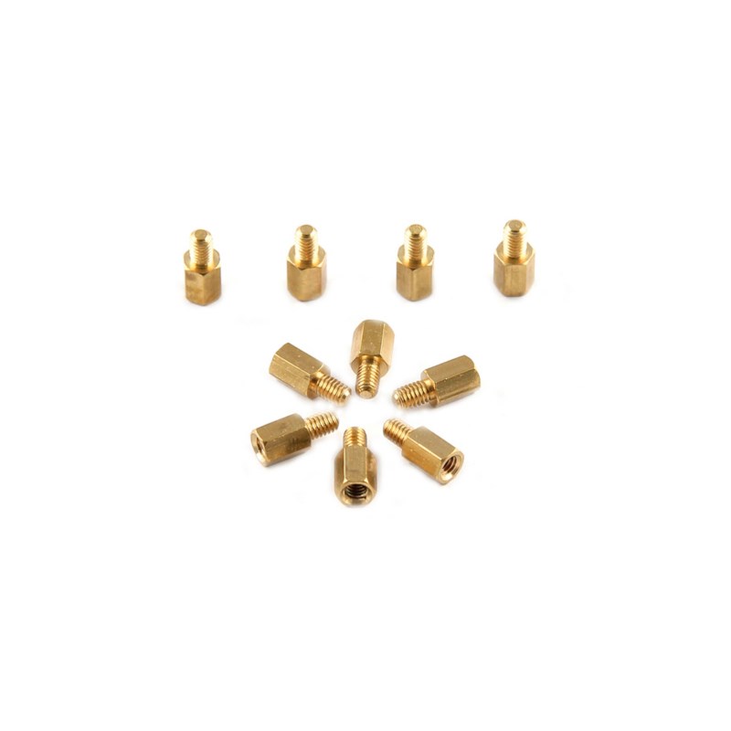 Brass Stud M4x8mm+6 (10-set)