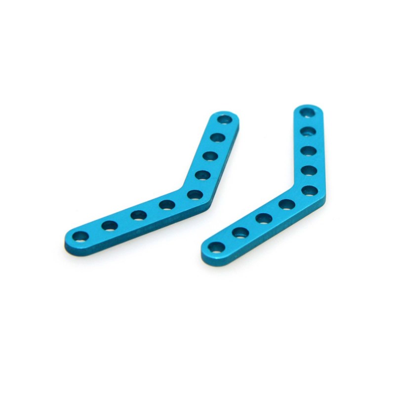 Chassisplaat 45° blauw (paar)