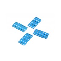 Chassisplaat 3*6 blauw (4-set)