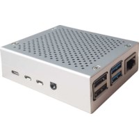 Raspberry Pi 4 behuizing aluminium zilver