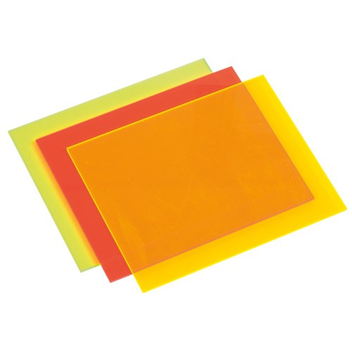 Acrylplaat, fluorescerend rood 3 mm 20 x 25 cm