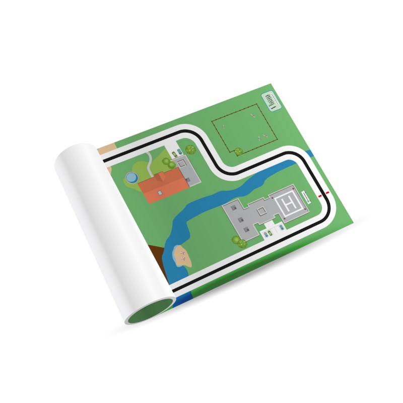 Smart World - Smart City mat groot - 114 x 236 cm 	