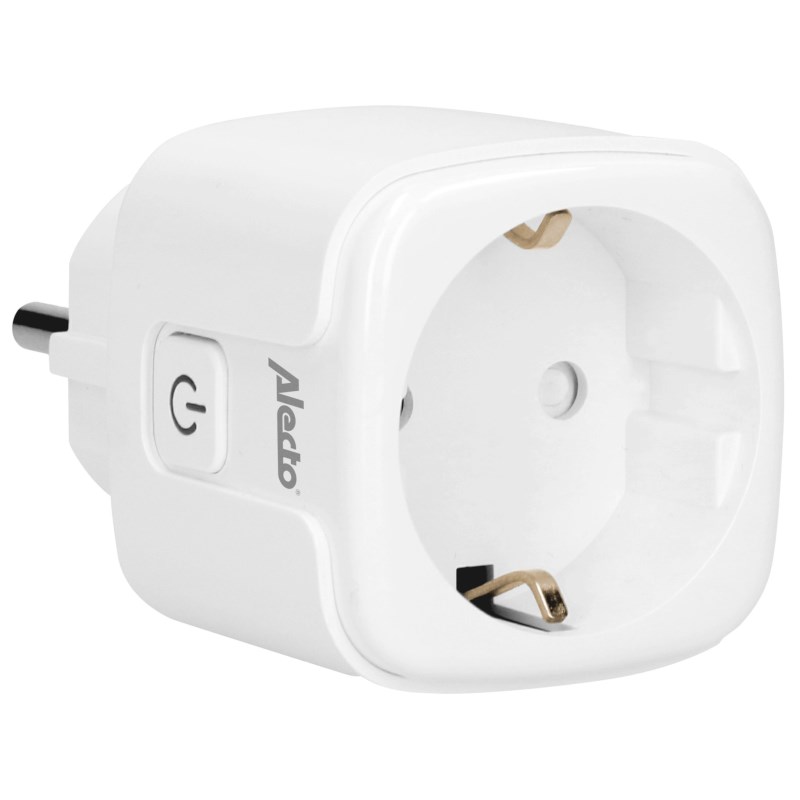 Smart wifi plug met energiemeter, 16A, 3680W, wit