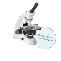 Klassenset BioBlue microscoop met kruistafel & onderhoudsset  - 16 stuks 	