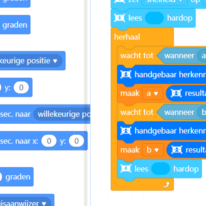 Grammatica van het programmeren in Scratch - Incompany training
