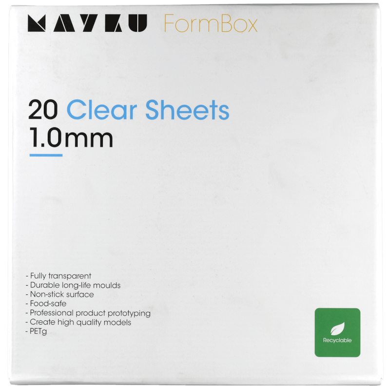 Mayku Formbox Clear sheets 1.0 mm (20 stuks)