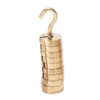 Schijfmassaset messing 10 x 10 g