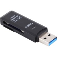 Compacte SD en Micro SD kaartlezer adapter naar USB 3.0
