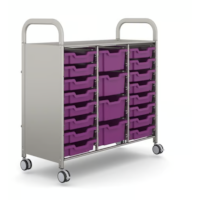 Gratnells Callero Plus Trolley 3 rijen - Plum Purple (05)