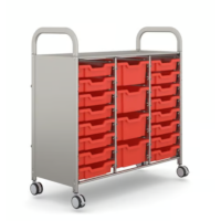 Gratnells Callero Plus Trolley 3 rijen- Flame Red (09)
