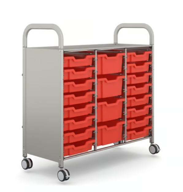Gratnells Callero Plus Trolley 3 rijen- Flame Red (09)