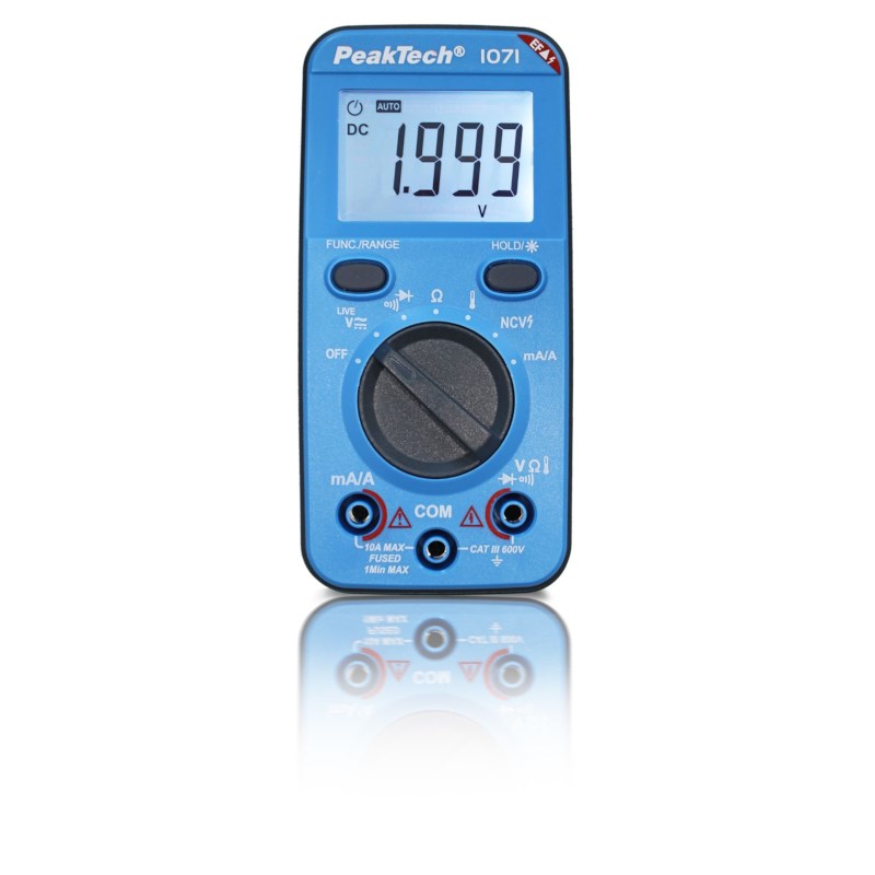 Digitale multimeter 600 V AC/DC NCV & live test