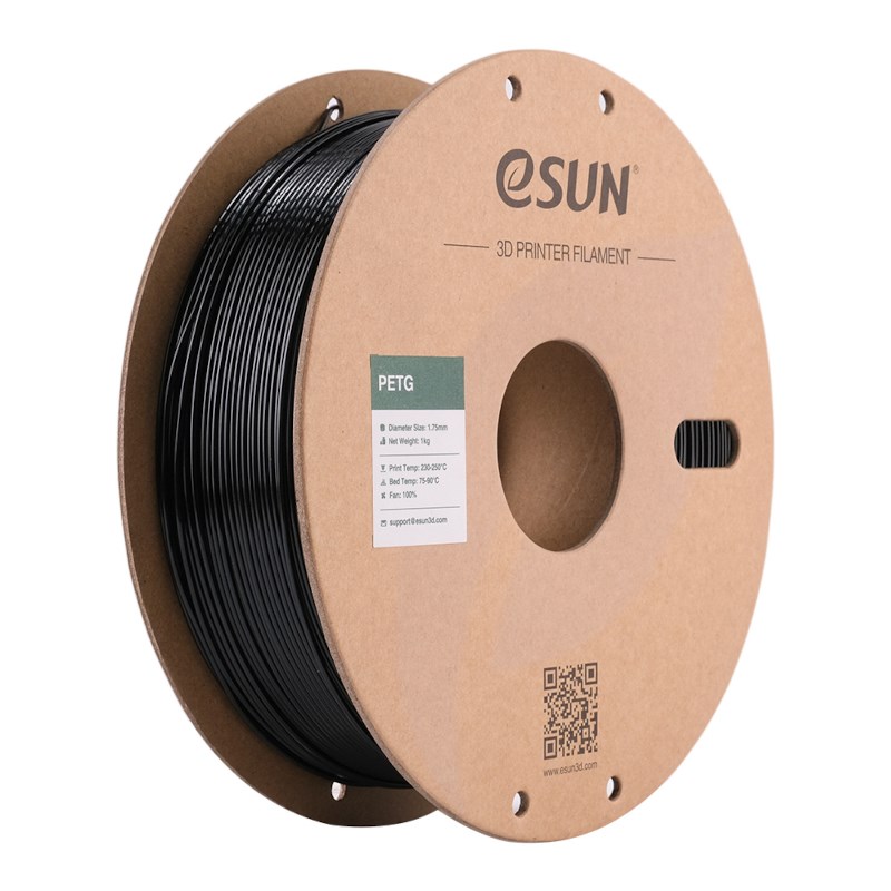 eSUN PETG Filament 1.75 mm solid black 1 kg met spoel