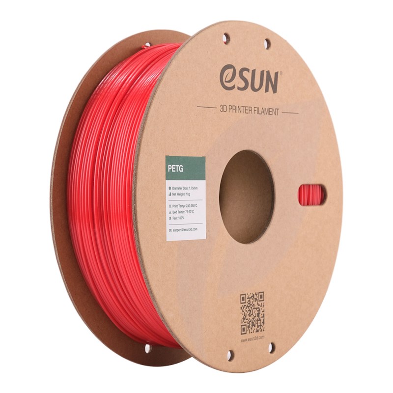 eSUN PETG Filament 1.75 mm solid red 1 kg met spoel